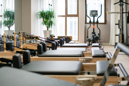 An empty Pilates studio.