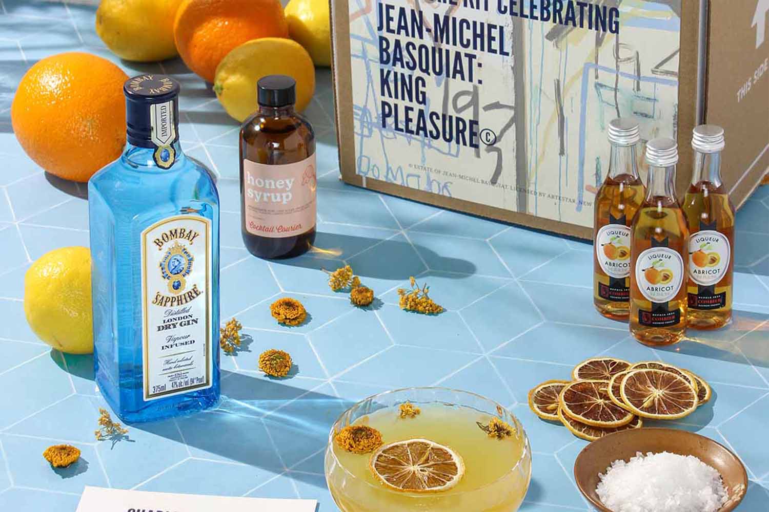 a collage of cocktail mixers and drinks