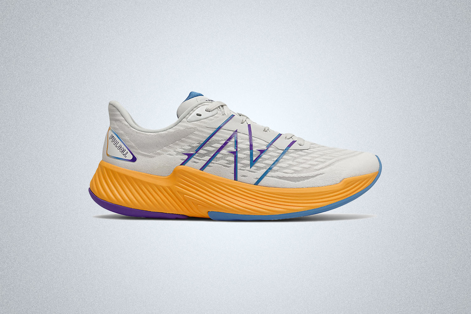 a new balance gear on a grey background
