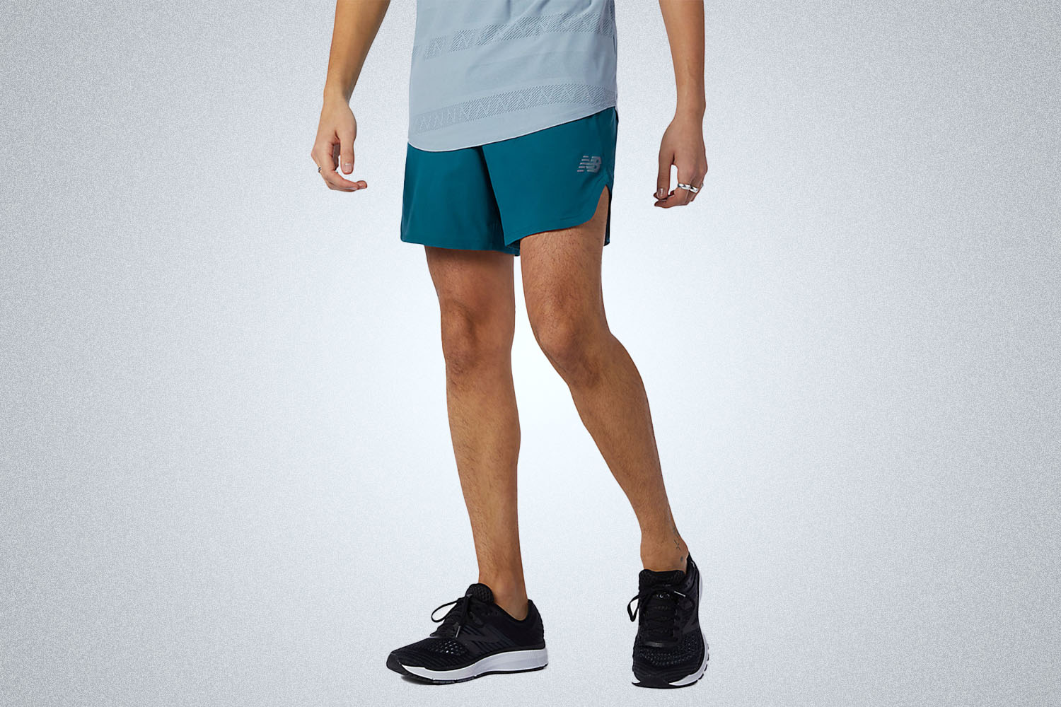 a new balance gear on a grey background