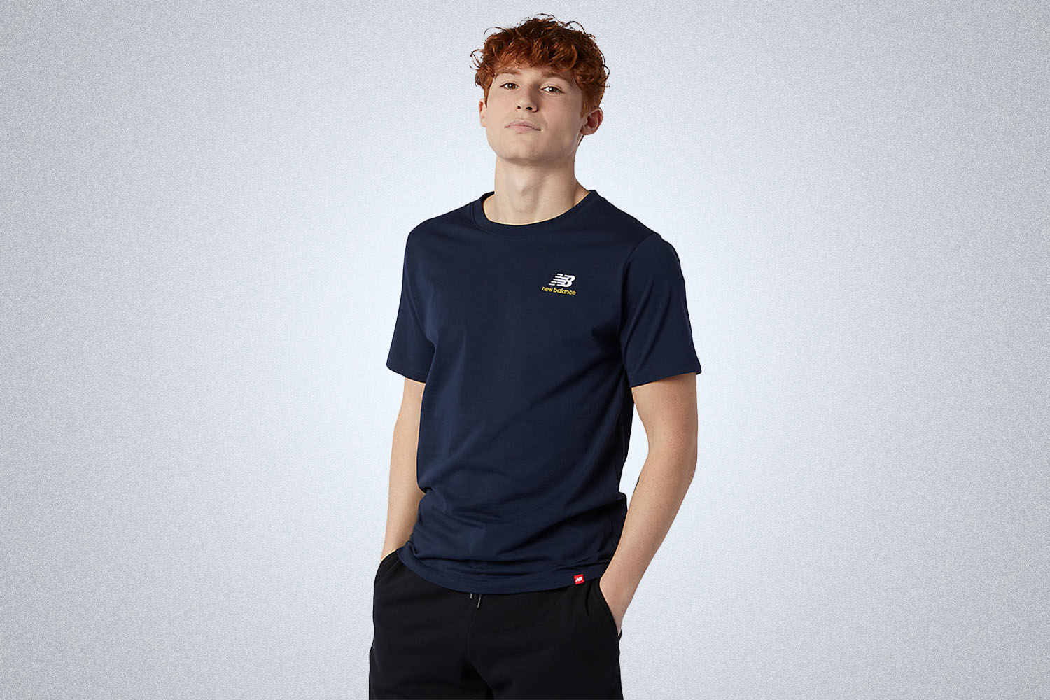 a new balance gear on a grey background