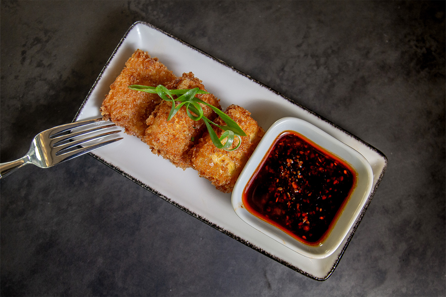 DB Bar Snack Fried Ugali with Salsa Macha