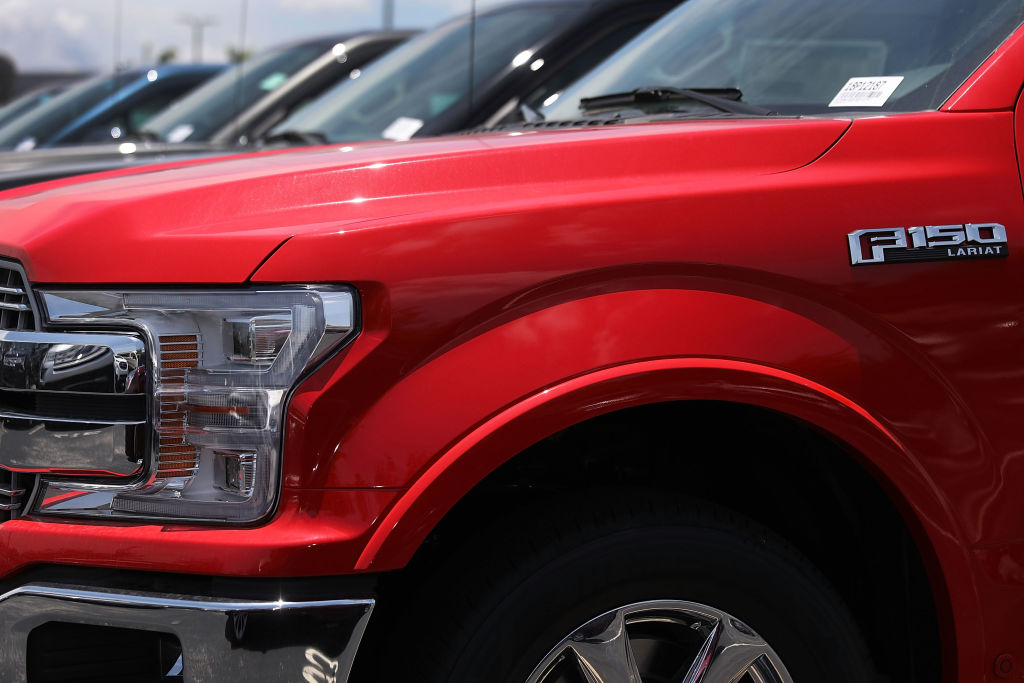 A Ford F-150 Raptor, which was part of an epic jump where a driver broke his back