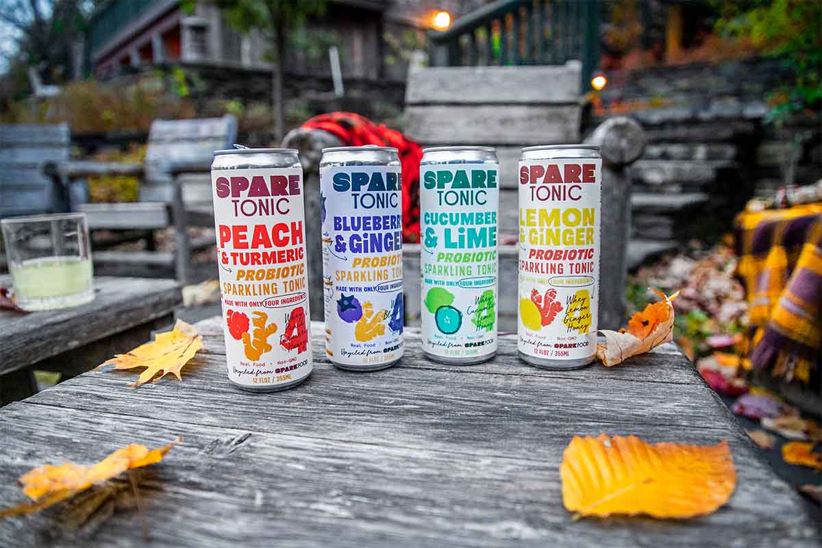 Four cans of Spare tonic