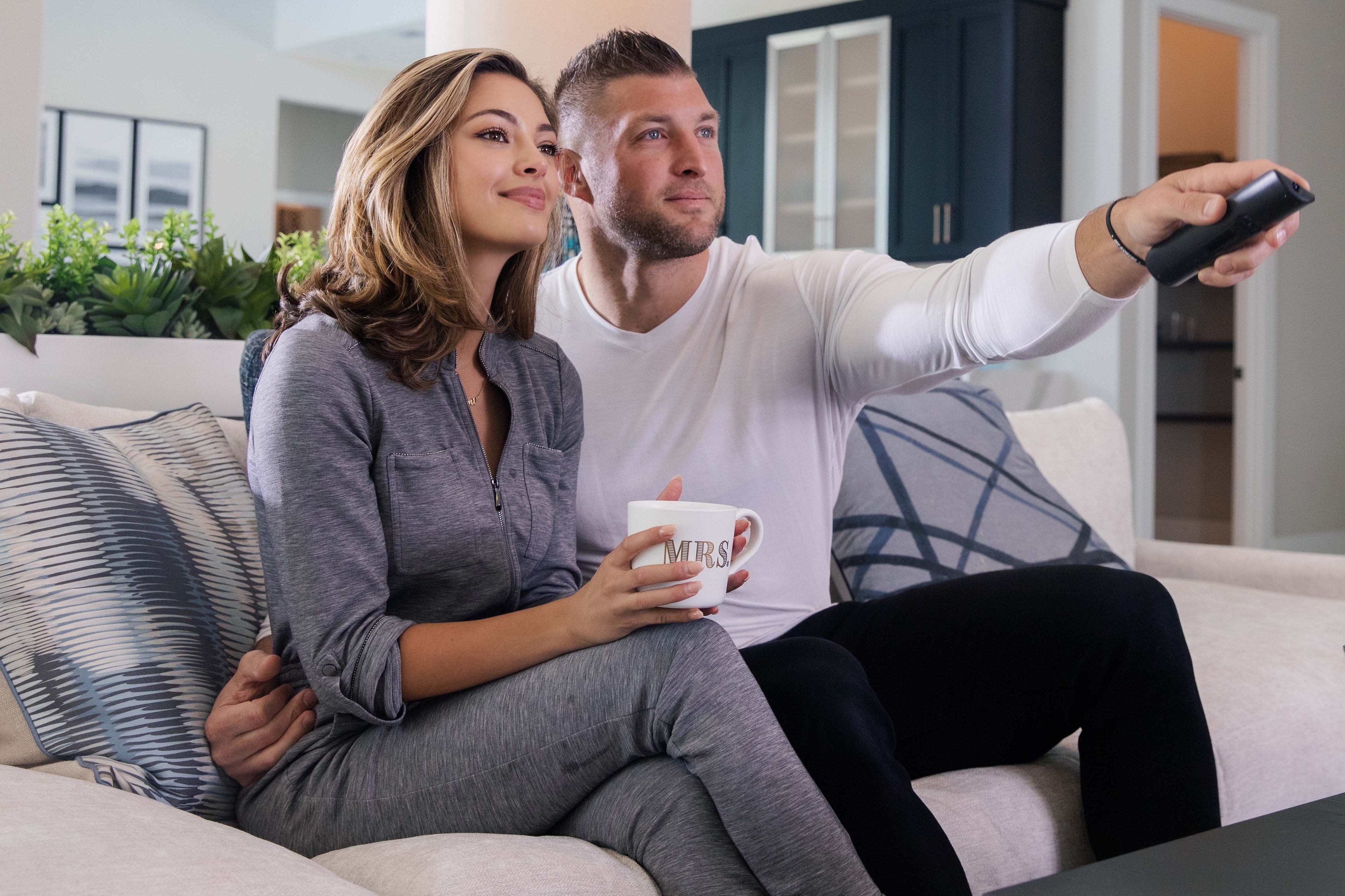 Tim Tebow and his wife Demi-Leigh Tebow enjoy a little down time