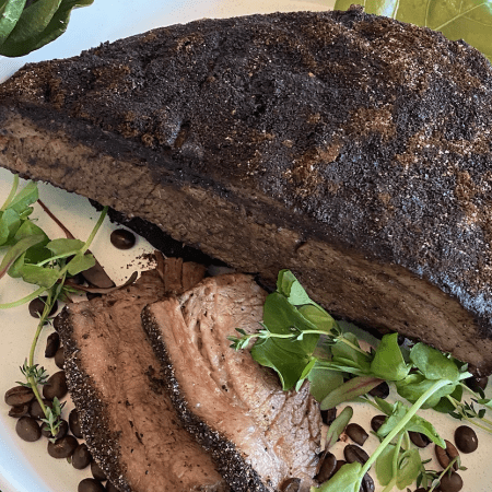 The brisket chef Massimo De Francesca carves up in the Cayman Islands