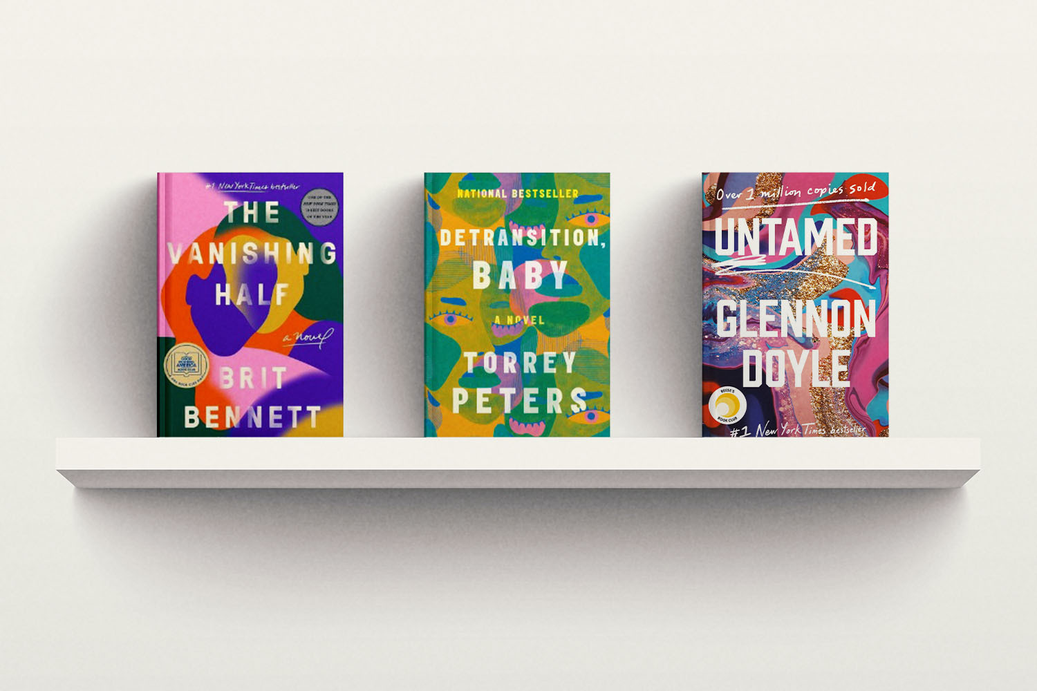 covers of the vanishing half, detransition baby, untamed