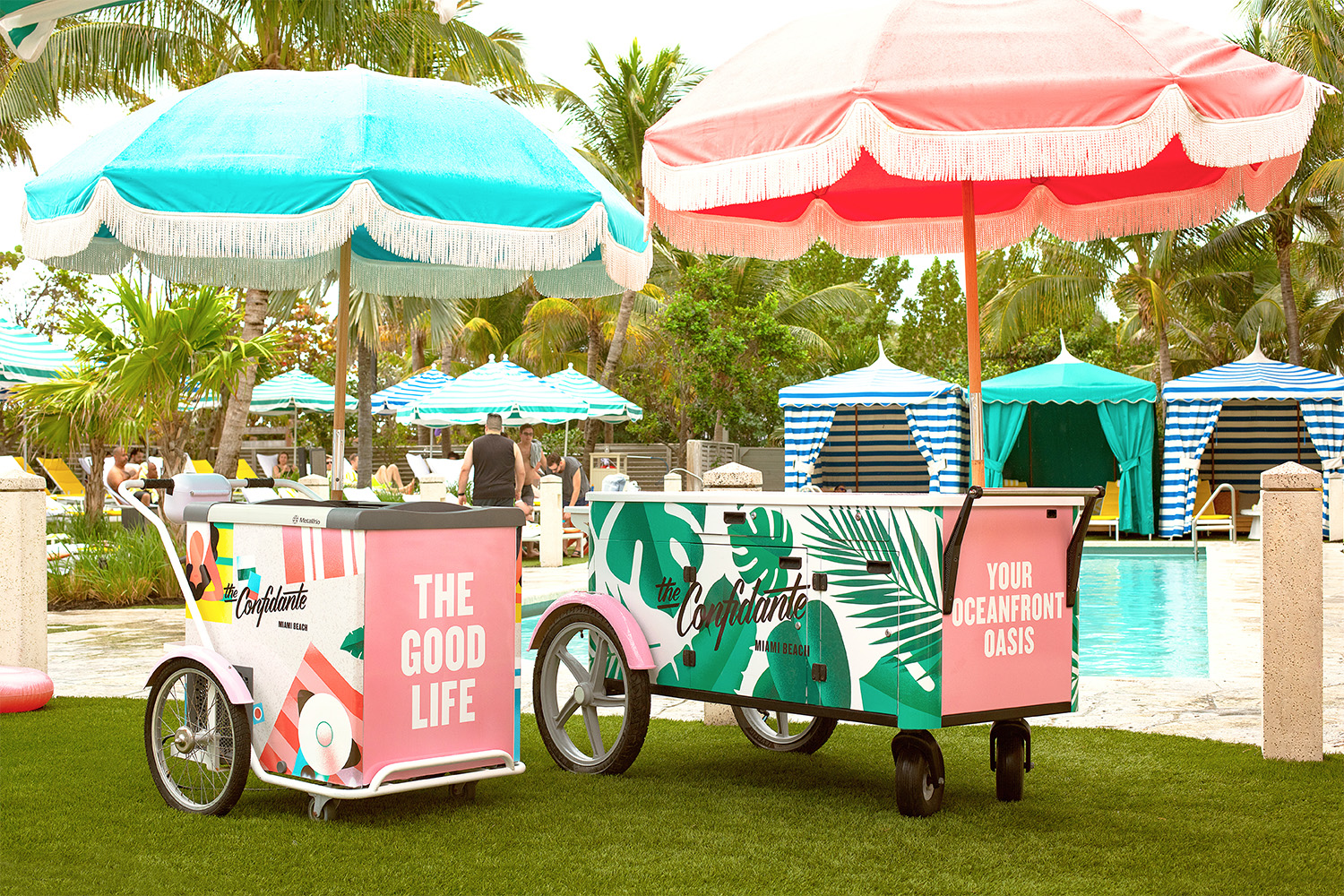 Pool Carts and Cabanas