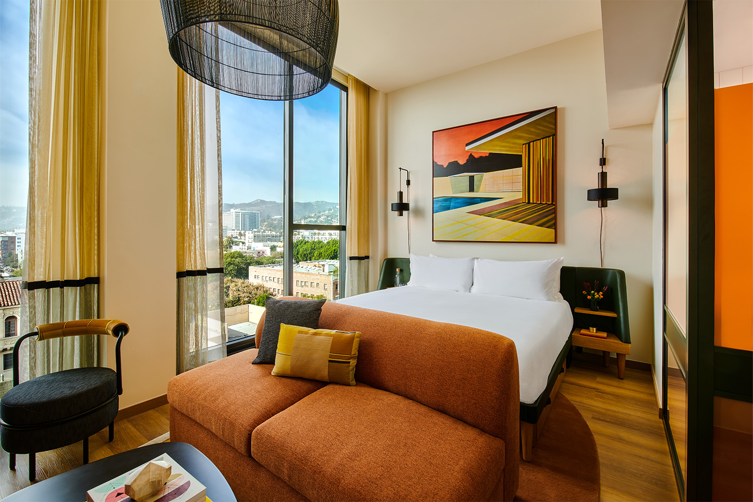 Guest room at the Tommie hotel