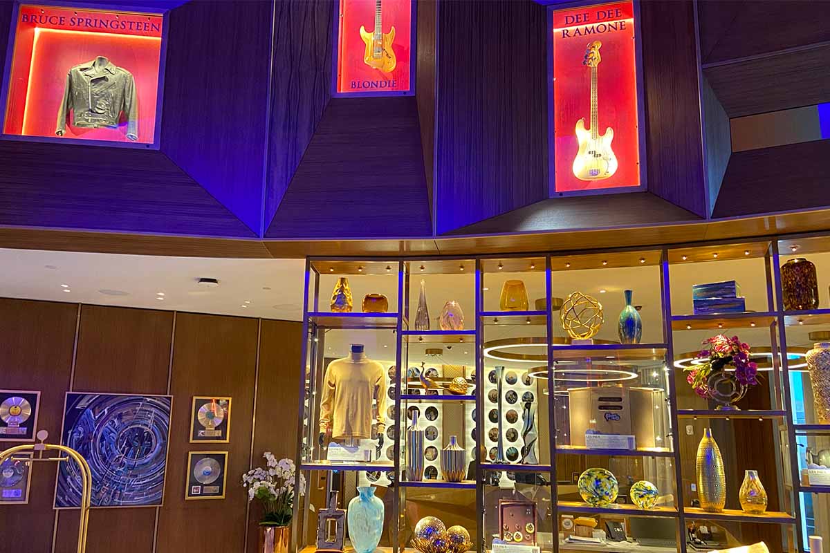 memorabilia store at NYC's Hard Rock Hotel