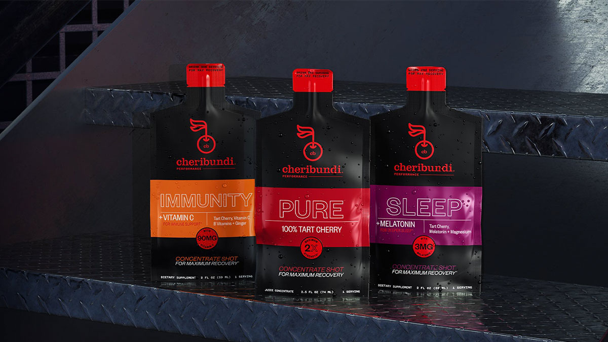 Three tart cherry juice products from Cheribundi.