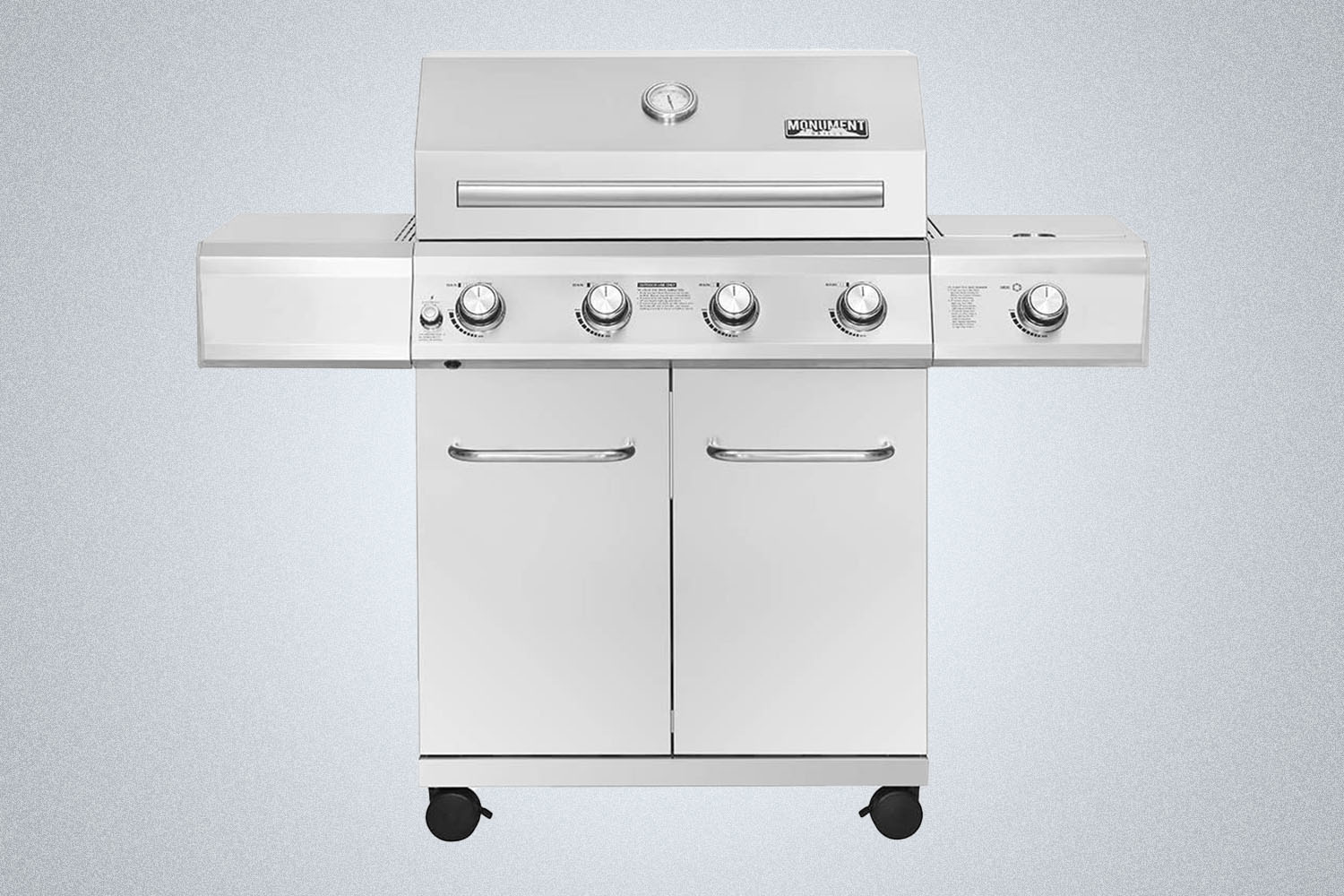 a metal grill from Amazon on a grey background