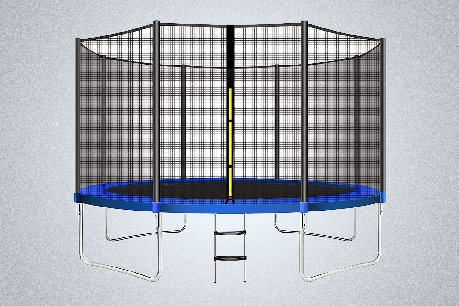 a trampoline from Amazon on a grey background