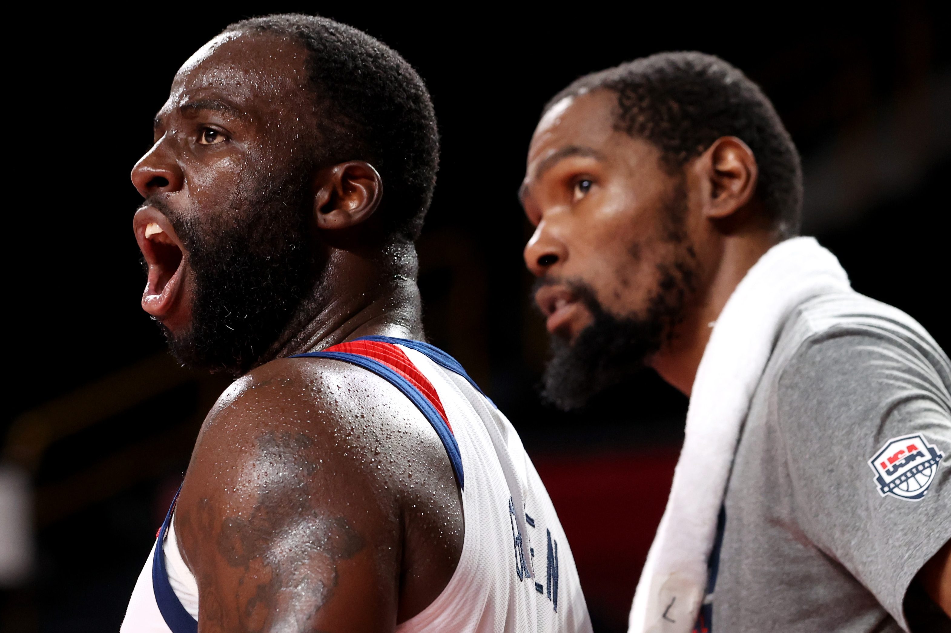 Draymond Green and Kevin Durant together as members of Team USA at the 2020 Olympic Games