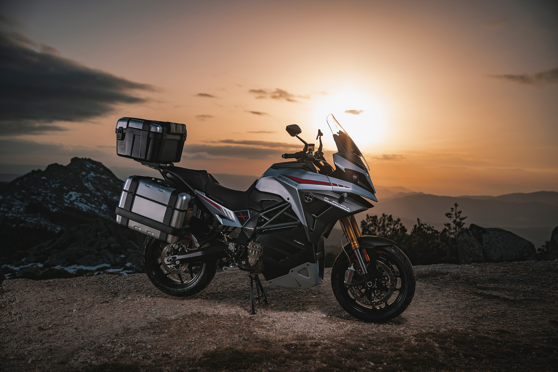The Experia, a "green tourer" electric motorcycle from Italian company Energica