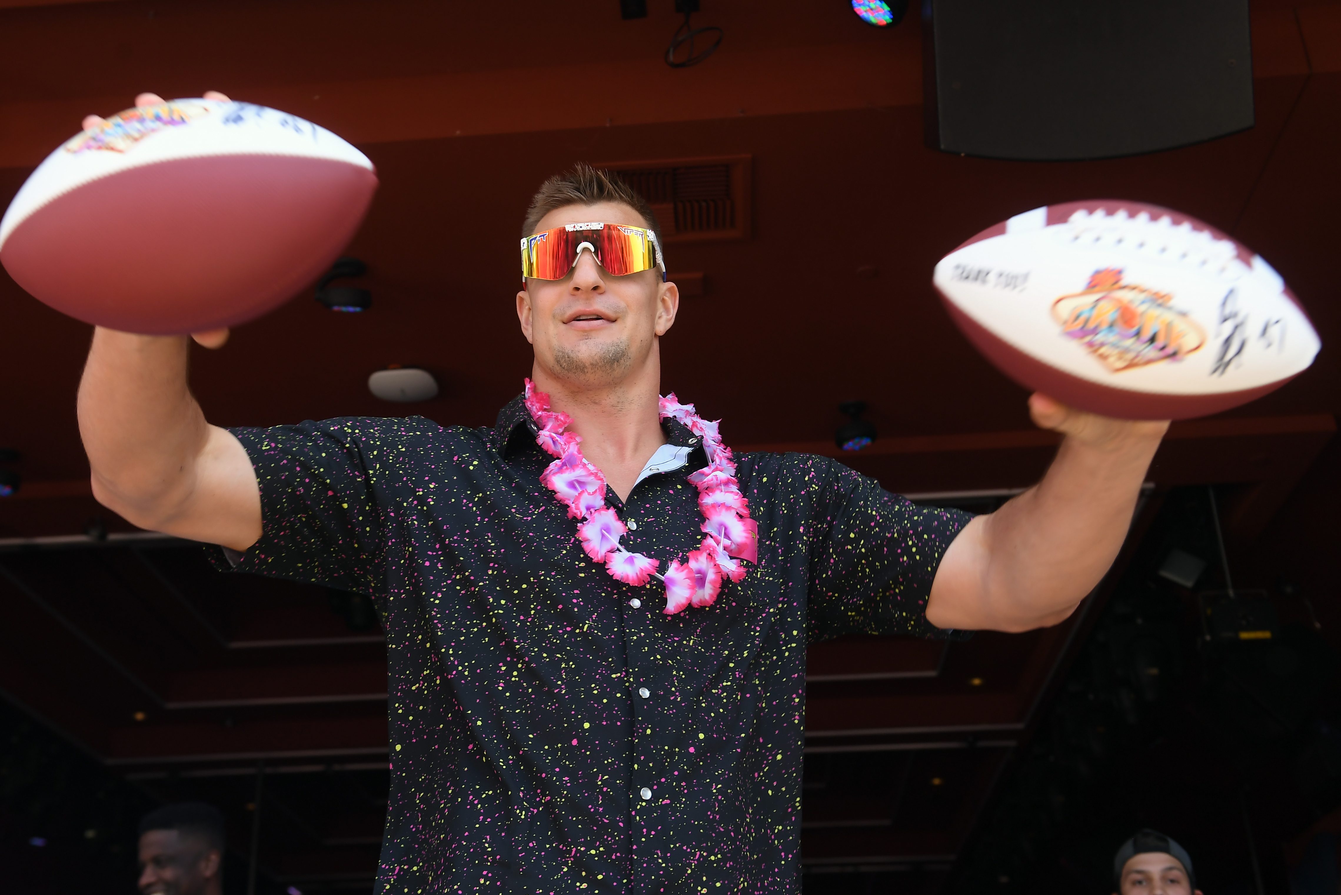 Rob Gronkowski attends Gronk Beach Las Vegas at Encore Beach Club at Wynn Las Vegas in April