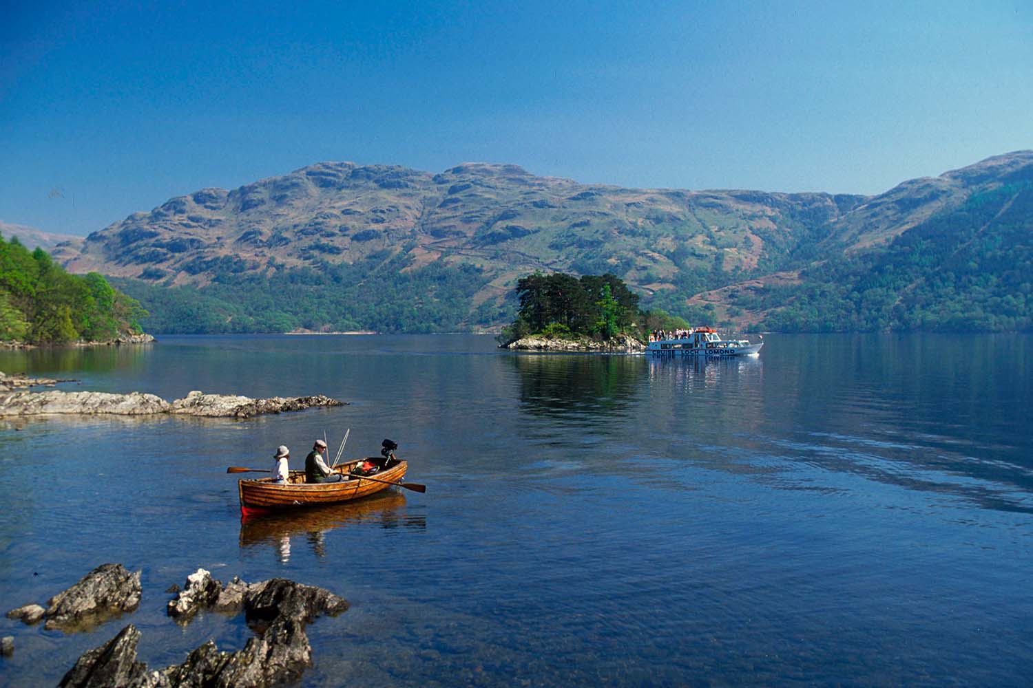 Fishing on Lake Lomond, Scotland