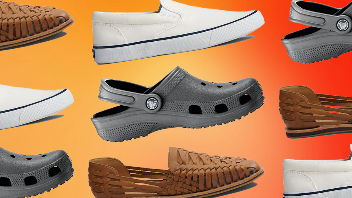 A collage of the best men's slip-on shoes