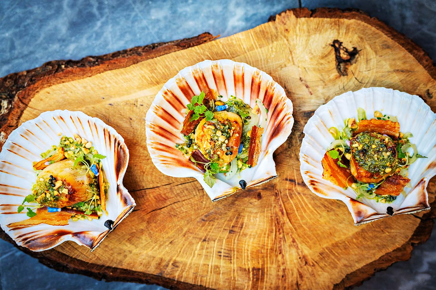 Ubiquitous Chip scallops, Glasgow, Scotland