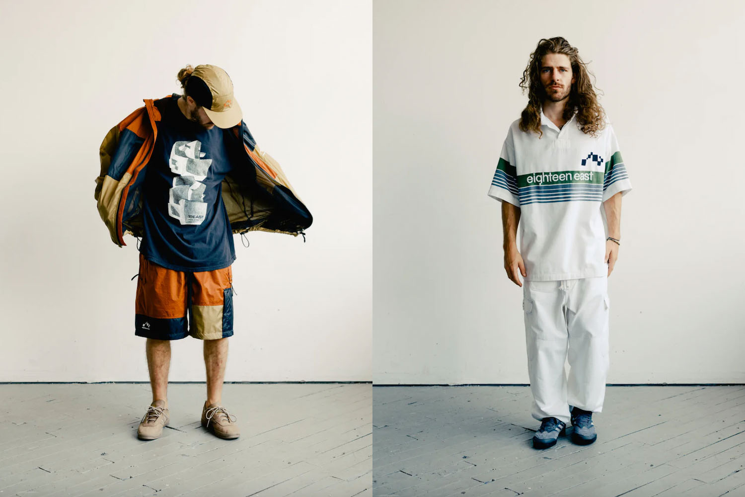 Two models in 18East clothing
