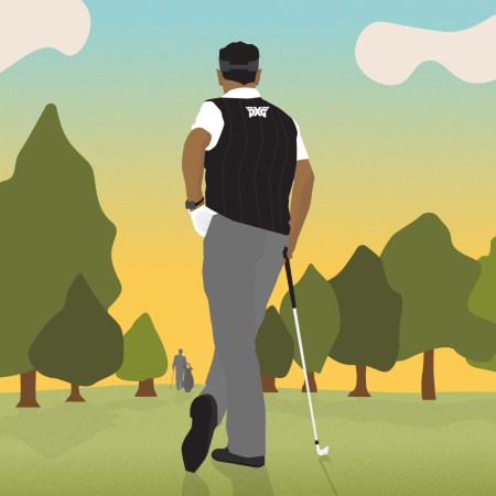 Illustration of a man on the golf course