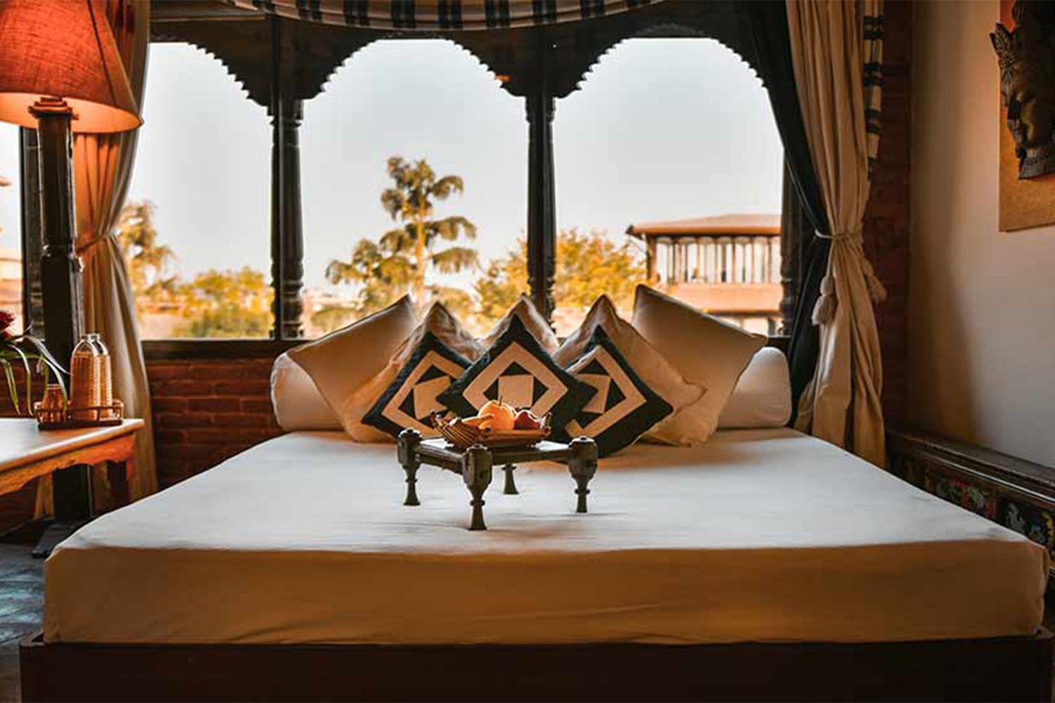 A suite at Dwarika’s Hotel