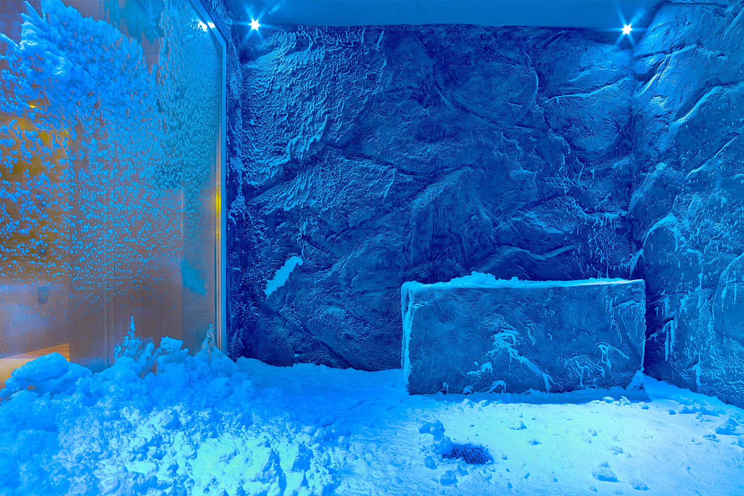 The freezing cold LivNordic snow grotto onboard Viking cruise ships