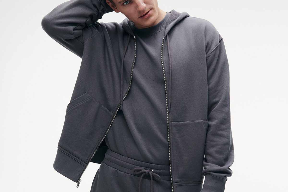 Naadam Cashmere Terry Zip Up Hoodie