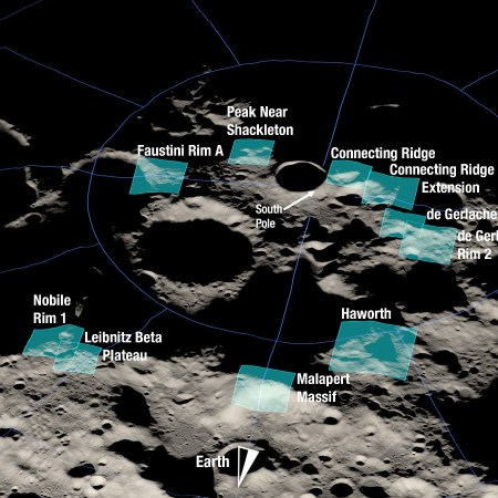 Lunar landing sites