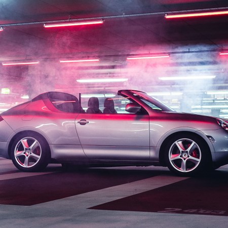 A prototype of the Porsche Cayenne convertible, an open-top model of their top-selling SUV