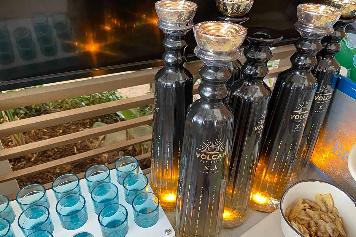 a club setup to try Volcán de Mi Tierra at Ayu in Vegas
