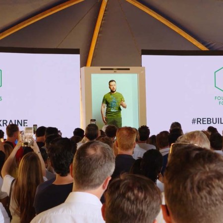Volodymyr Zelensky joining London Tech Week in June via ARHT's Capsule hologram tech