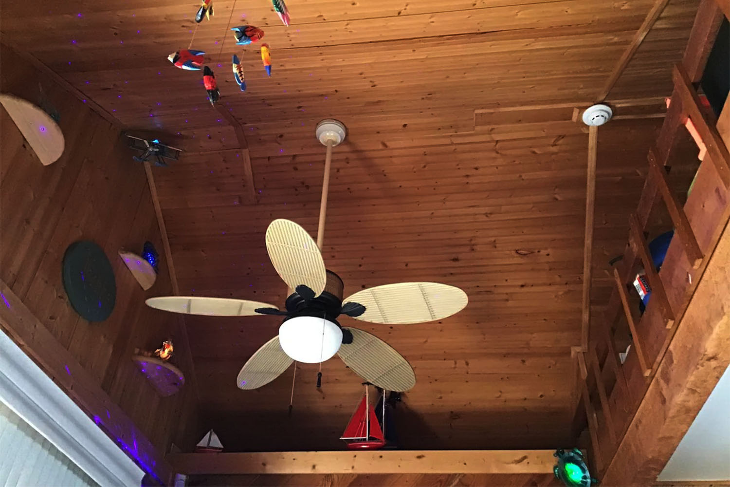 Ceiling of beach house