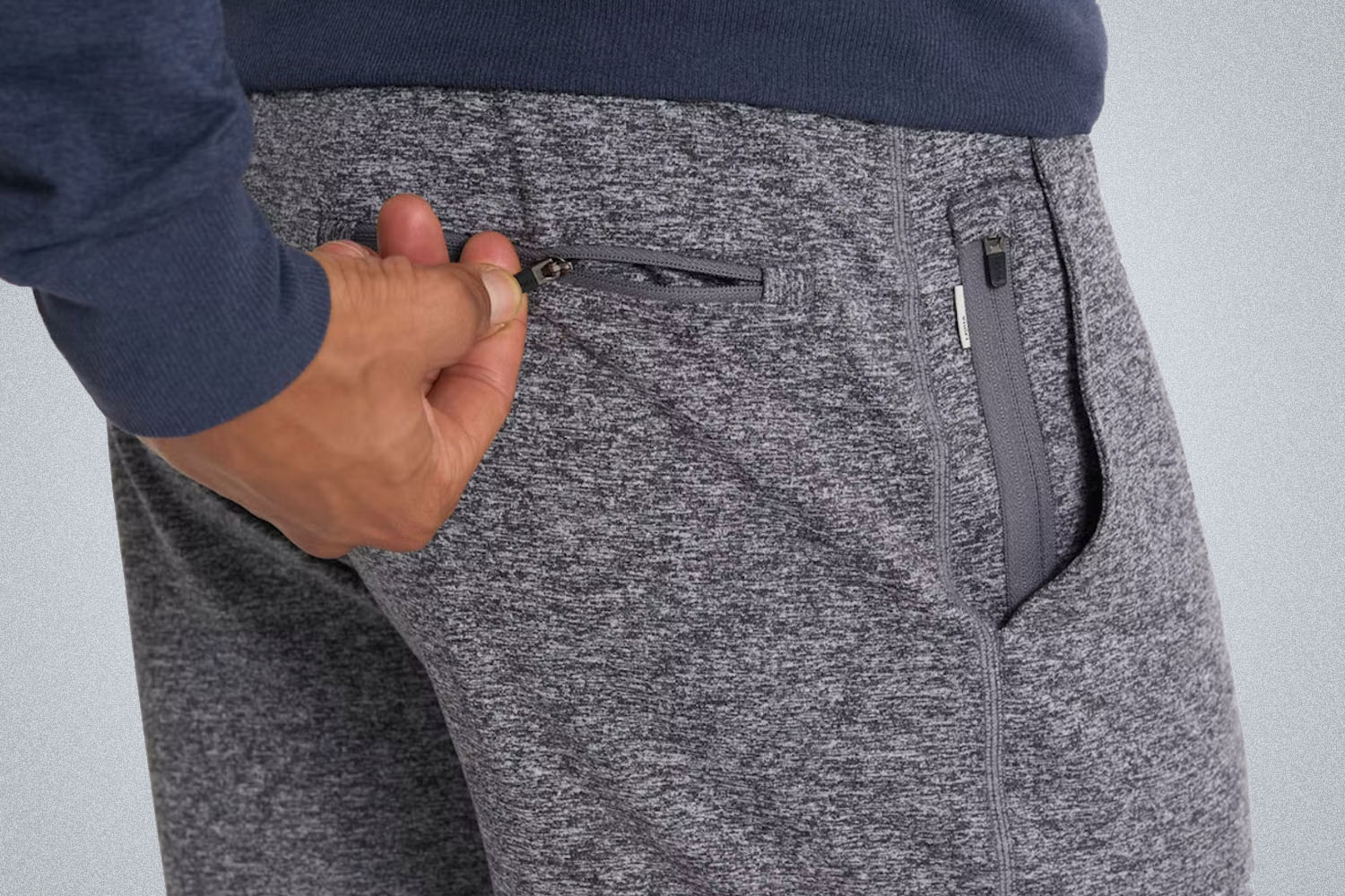 a close up shot of the Vuori Ponto Shorts and thier DreamKnit fabric