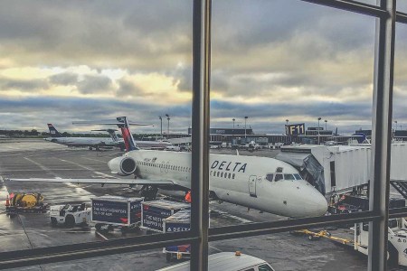 Boeing 717 - Delta Gate at MSP Airport. The airport just topped JD Power's annual airport satisfaction survey