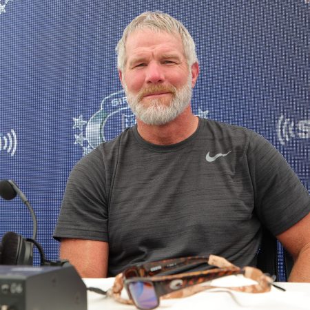 Ex-NFL player Brett Favre attends media day at Super Bowl LVI in LA