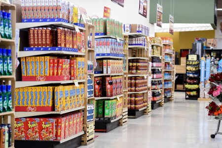 A grocery store aisle in Pennsylvania.