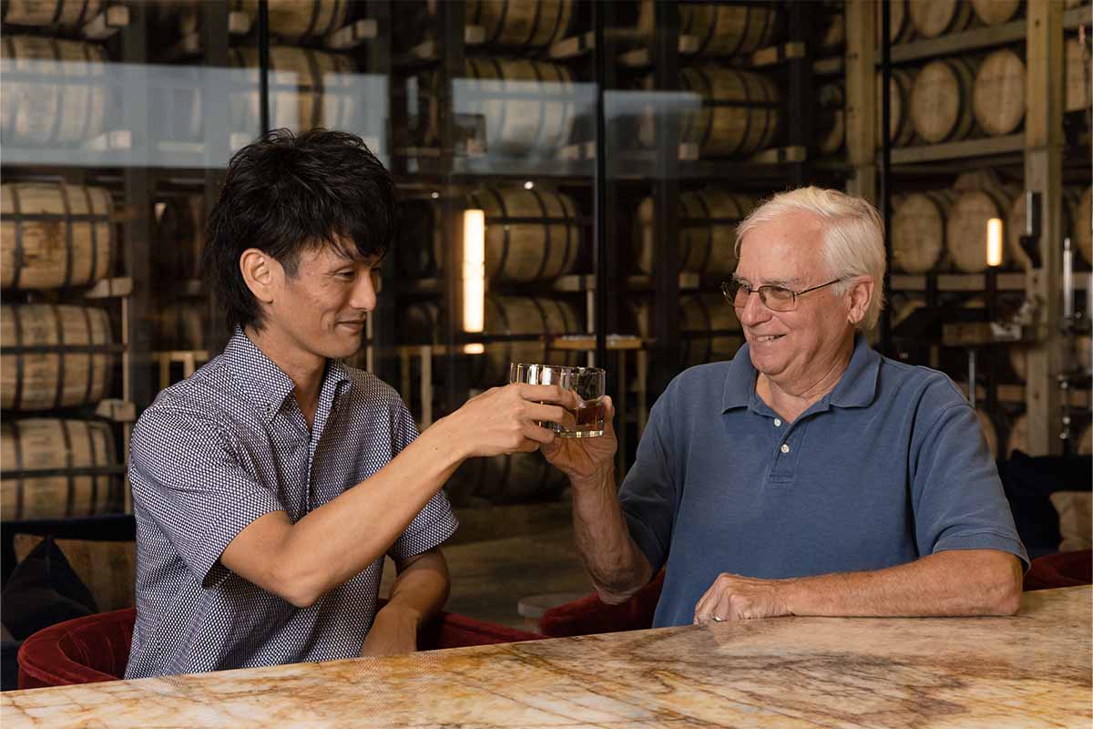 Yahisa Yusuke and John Rhea, the two Master Blenders behind Kentucky Owl's latest