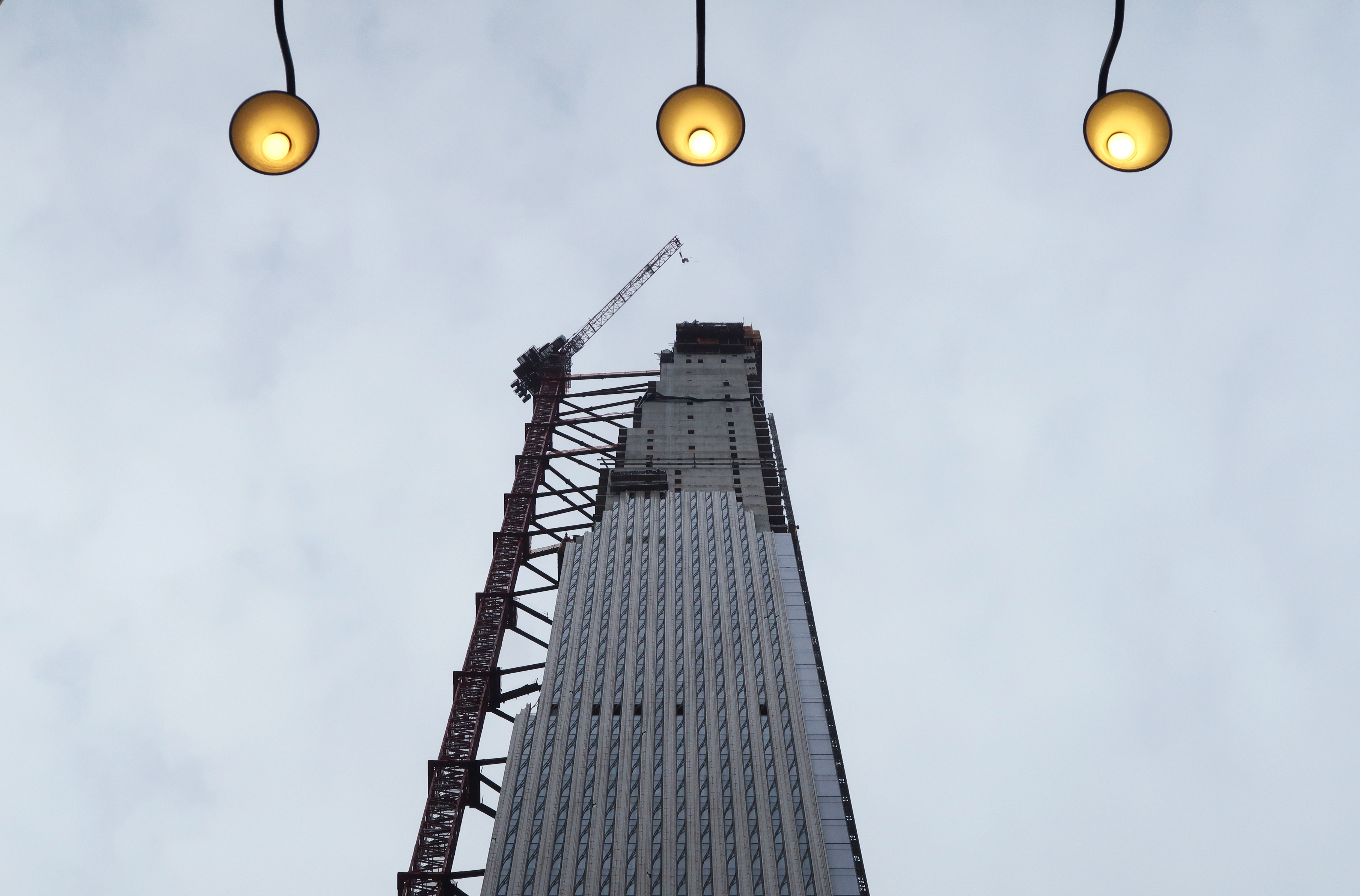 A supertall under construction in New York City.