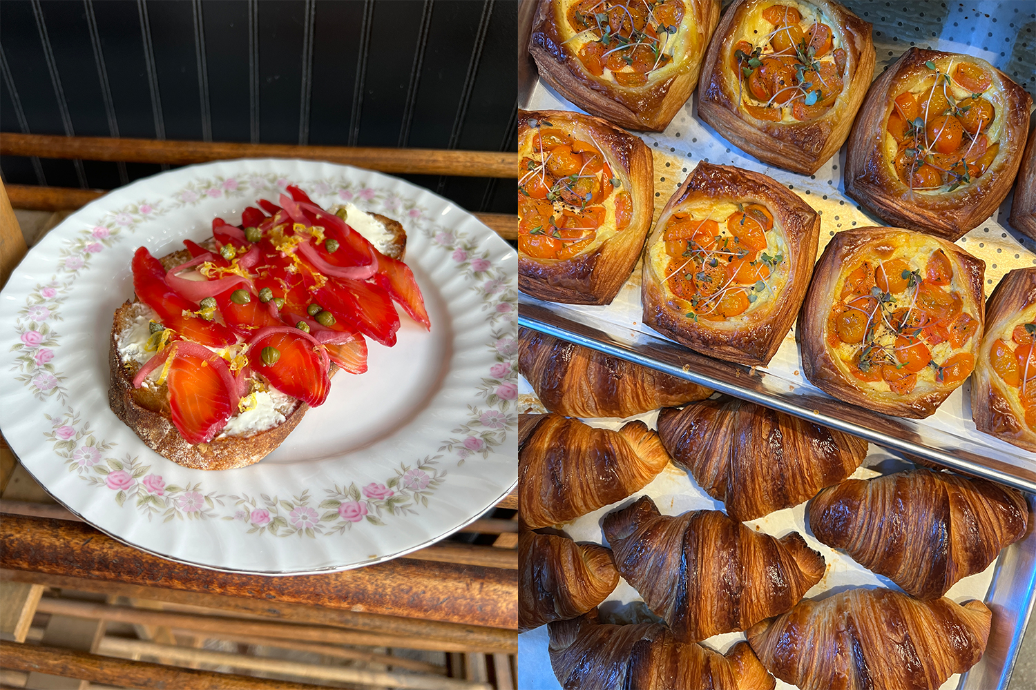 An open-faced sandwich and pastries from Tigerella, one of the best new restaurants in Washington, D.C.