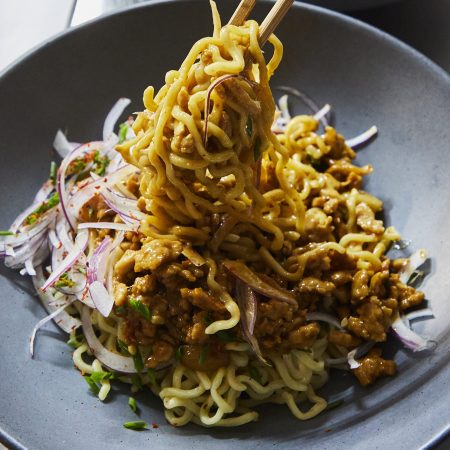 The broth-free ramen from Tonchin Brooklyn.