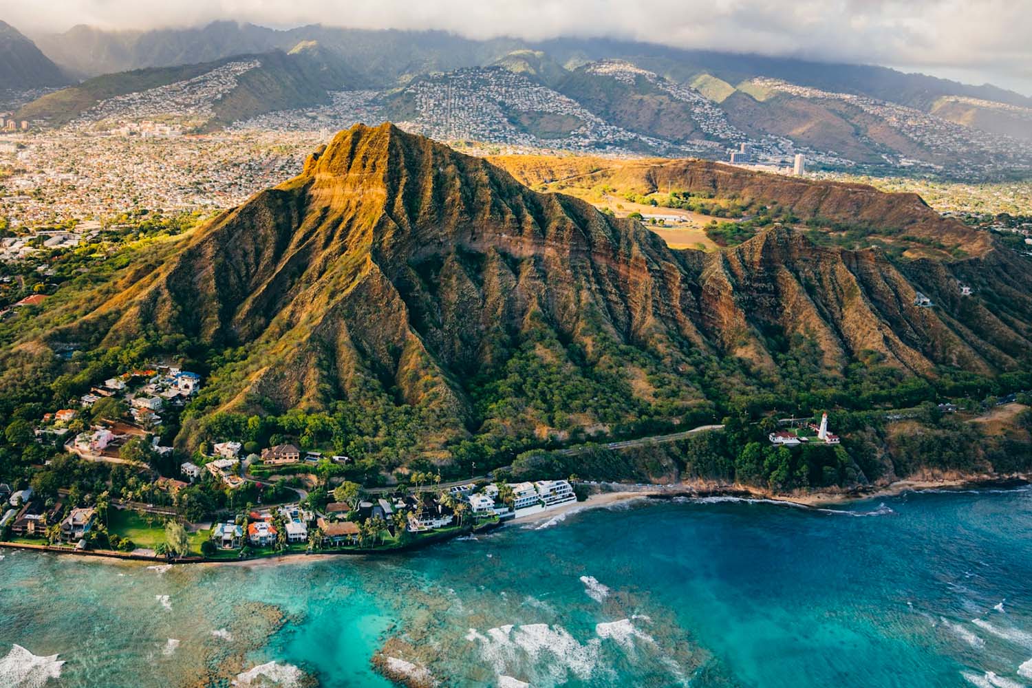Afternoon shadows on Leahi
