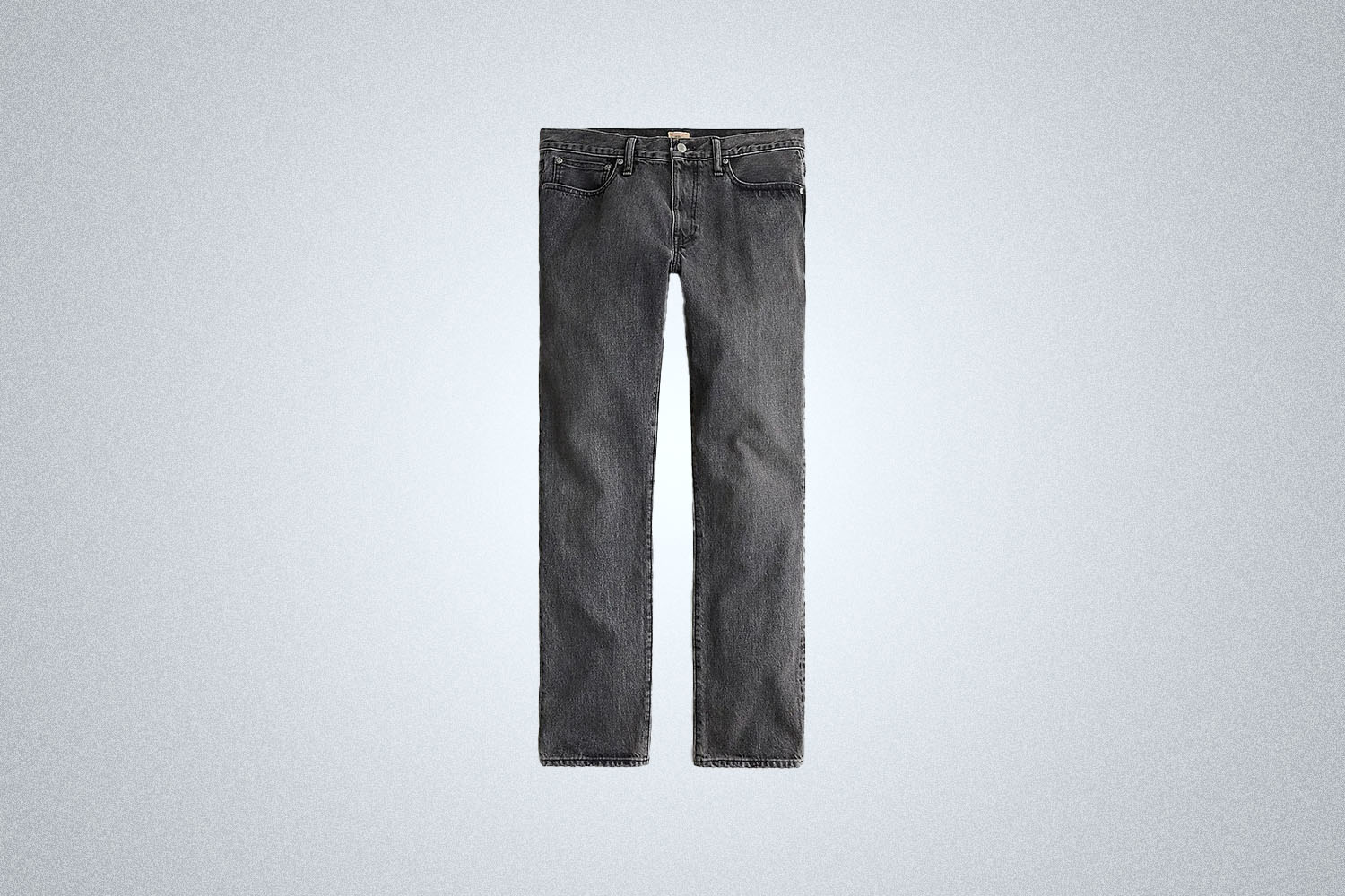 The J.Crew 770 Straight-fit jean in black wash on a gray background