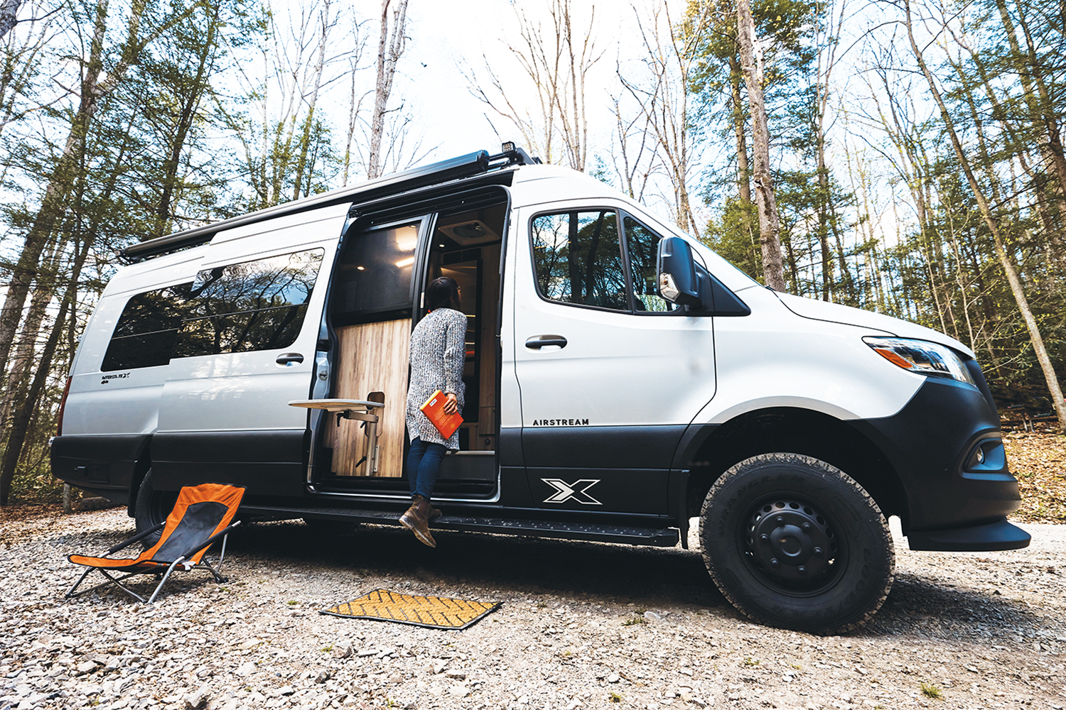 The Airstream Interstate 24X, a Class B motorhome built on a Mercedes-Benz Sprinter chassis, is a turnkey adventure van