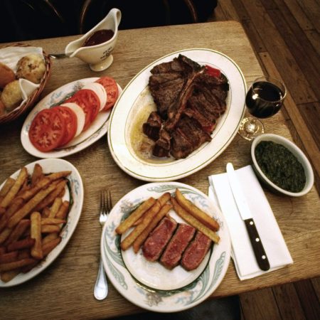 The food at Peter Luger's Steak House in Brooklyn.