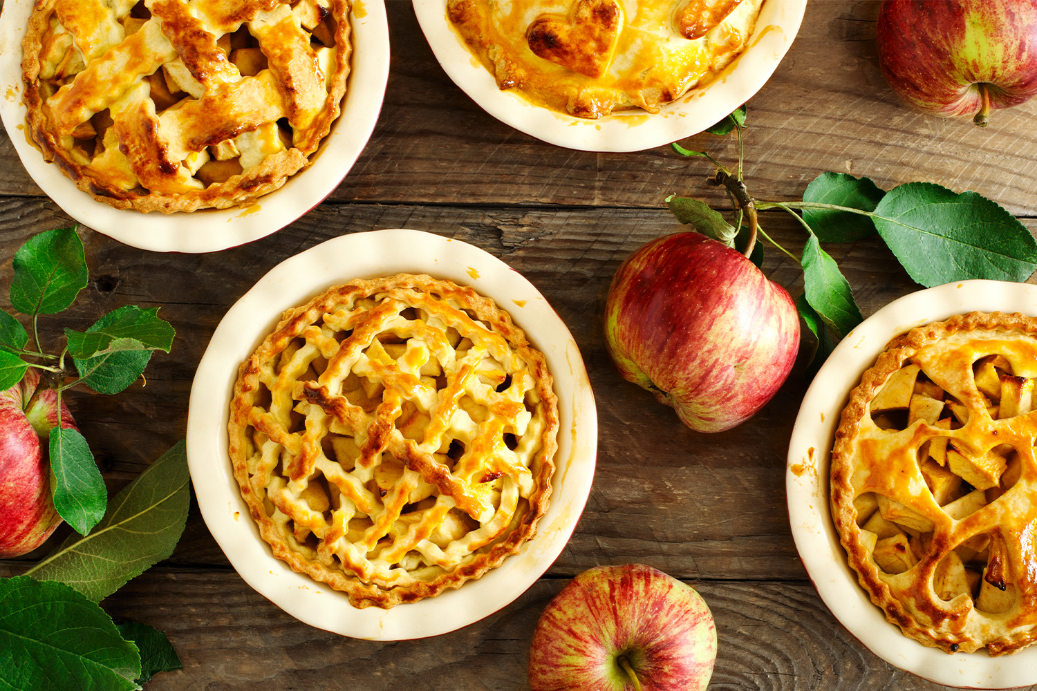 apple pies from above