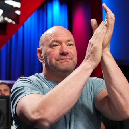 UFC president Dana White at UFC APEX in Las Vegas.