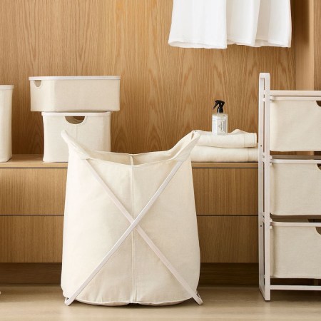 a closet organizer by West Elm
