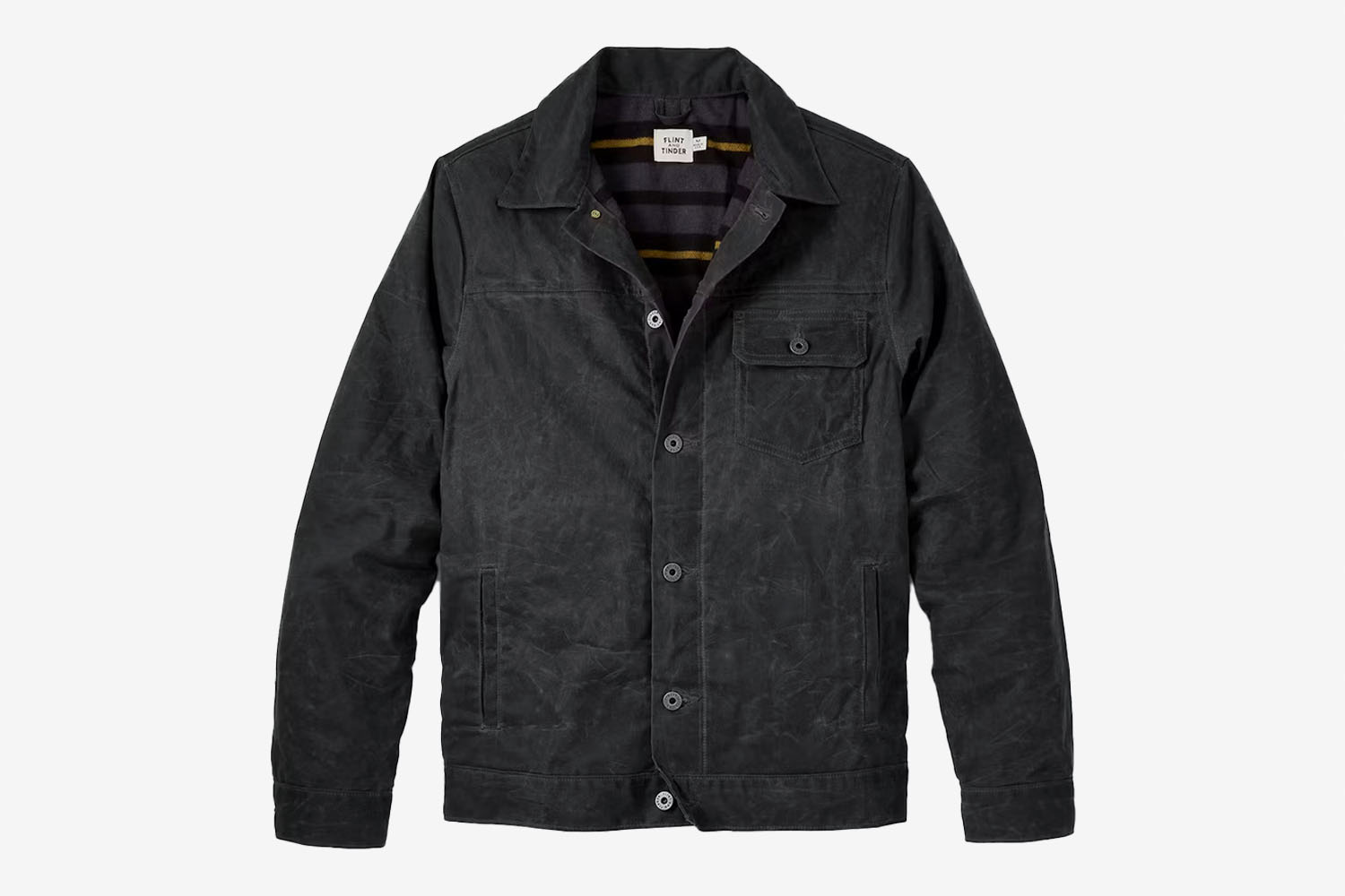 Flint and Tinder Flannel-Lined Waxed Trucker Jacket
