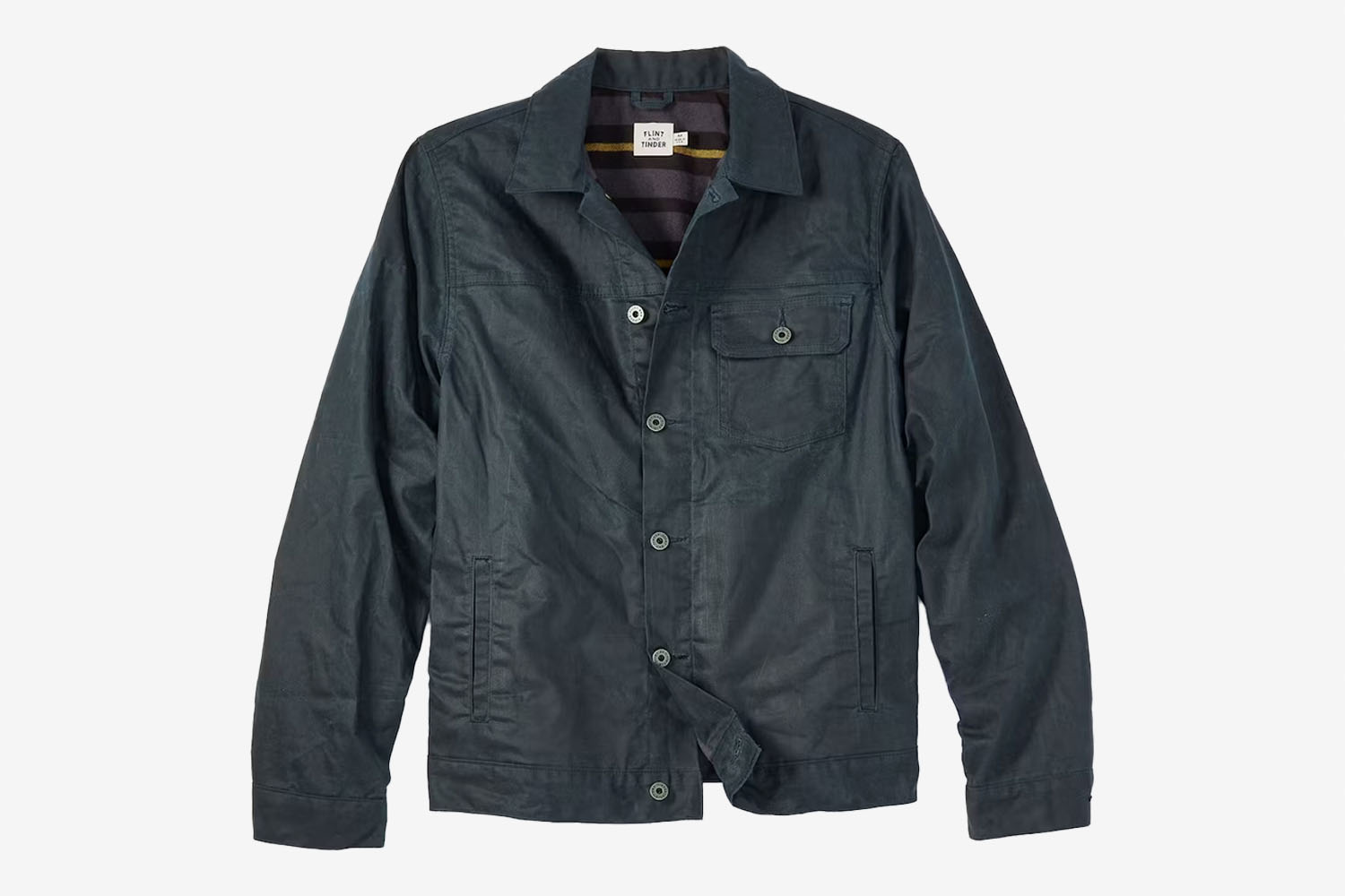 Flint and Tinder Flannel-Lined Waxed Trucker Jacket